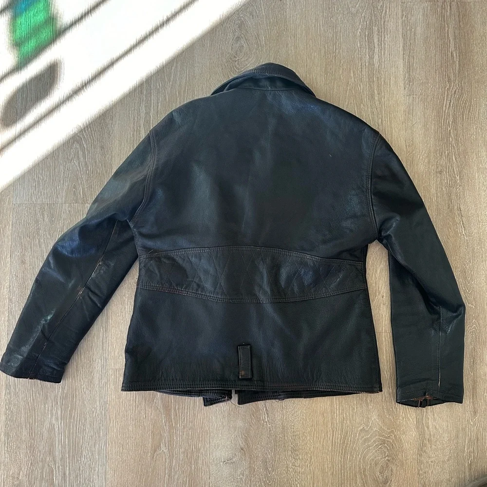 Vera pelle 🇮🇹🇮🇹🇮🇹made in Italy size large distressed, wonderful patina - Picture 5 of 11